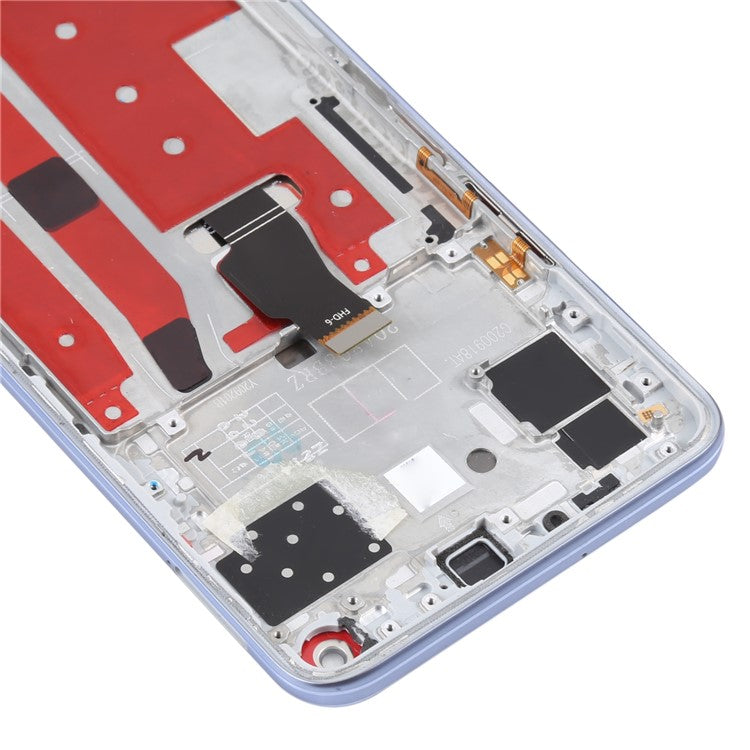 For Honor 30S  /  Huawei nova 7 SE  /  P40 Lite 5G Grade B LCD Screen and Digitizer Assembly + Frame (without Logo) - Silver