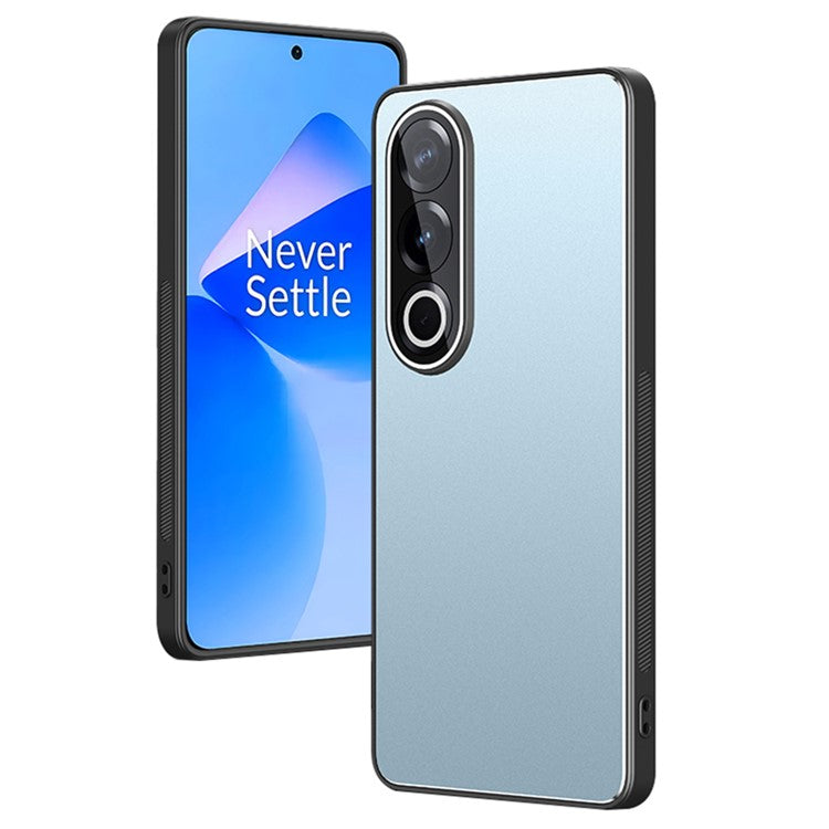 For OnePlus Ace 3V 5G Case PC+TPU Matte Phone Cover with Tempered Glass Lens Film - Blue