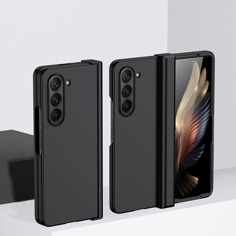 For Samsung Galaxy Z Fold6 5G Case Skin Feel PC Phone Cover with Hinge Protection - Black