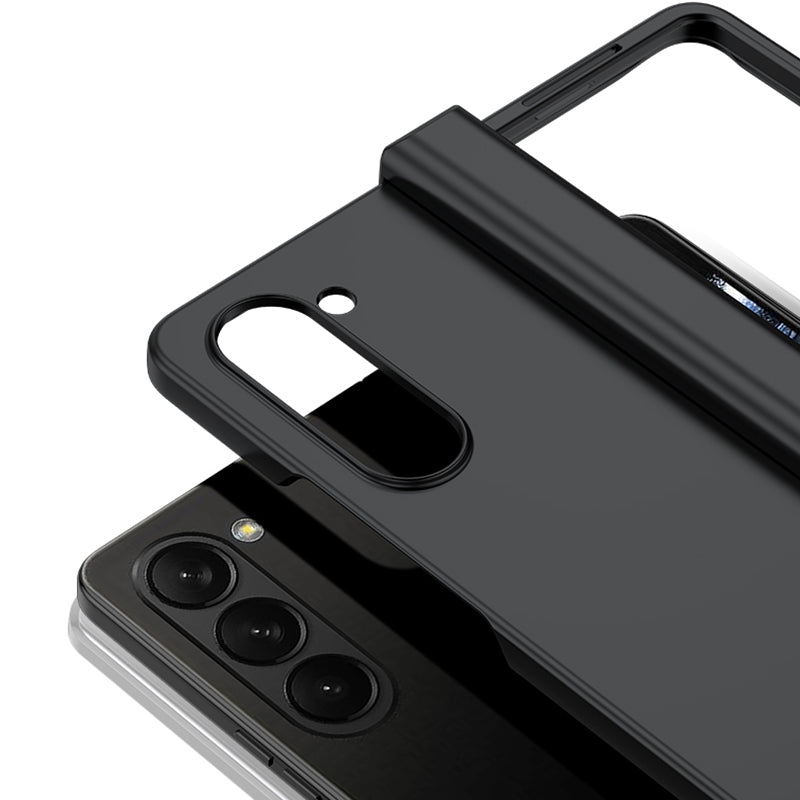 For Samsung Galaxy Z Fold6 5G Case Skin Feel PC Phone Cover with Hinge Protection - Dark Blue