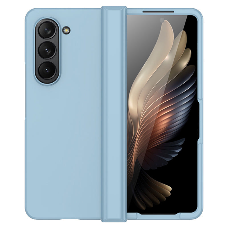 For Samsung Galaxy Z Fold6 5G Case Skin Feel PC Phone Cover with Hinge Protection - Baby Blue