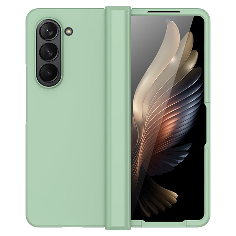 For Samsung Galaxy Z Fold6 5G Case Skin Feel PC Phone Cover with Hinge Protection - Light Green