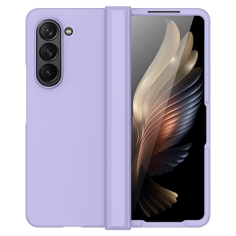 For Samsung Galaxy Z Fold6 5G Case Skin Feel PC Phone Cover with Hinge Protection - Purple