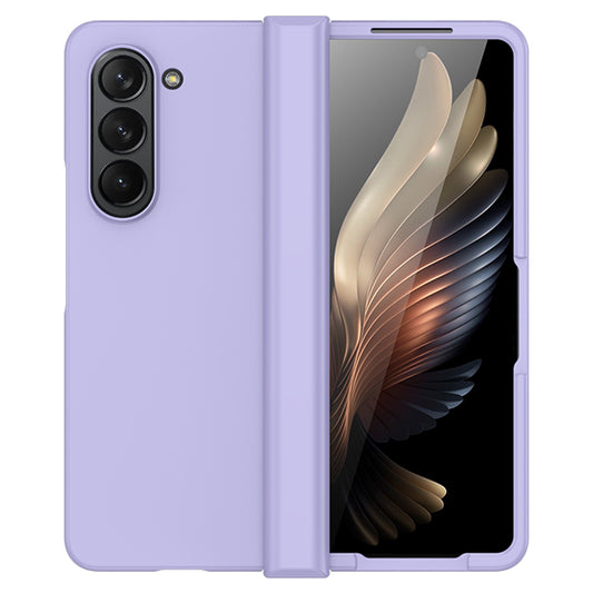 For Samsung Galaxy Z Fold6 5G Case Skin Feel PC Phone Cover with Hinge Protection - Purple