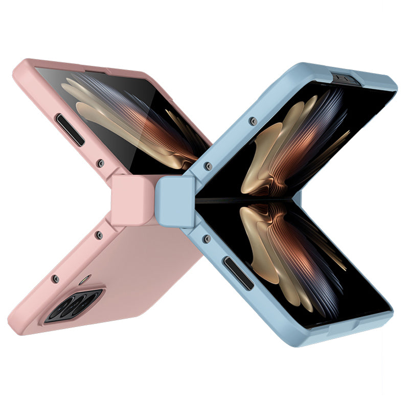 For Samsung Galaxy Z Fold6 5G Case Skin Feel PC Phone Cover with Hinge Protection - Pink