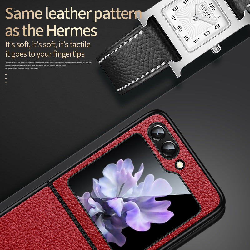 SULADA For Samsung Galaxy Z Flip6 5G Case Litchi Texture Leather Back Phone Cover - Sapphire