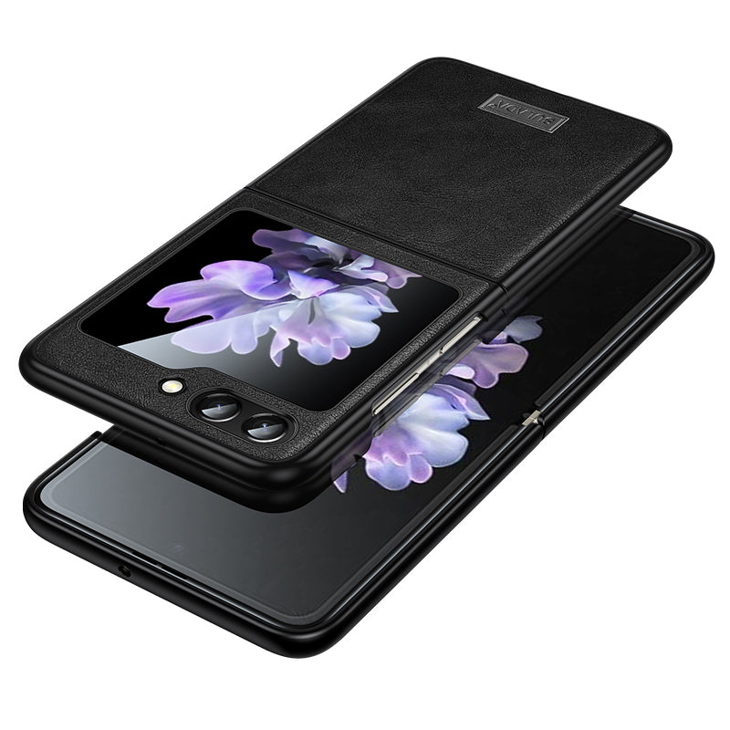 SULADA For Samsung Galaxy Z Fold6 5G 5G Case PU Leather Coated TPU+PC Folding Phone Cover - Black
