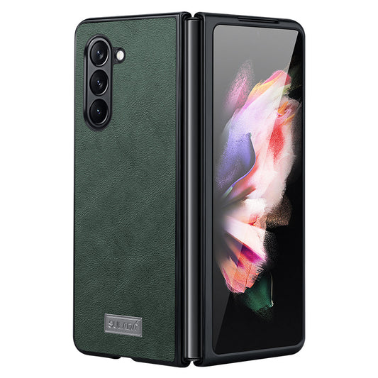 SULADA For Samsung Galaxy Z Flip6 5G Case PU Leather+TPU+PC Back Phone Cover - Green