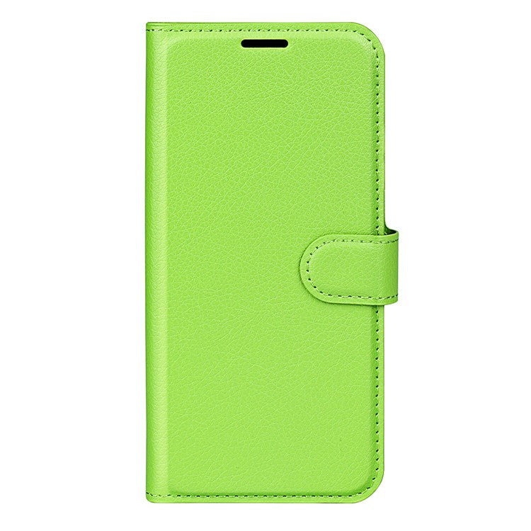 For Samsung Galaxy M15 5G Case Litchi Texture Leather Phone Cover Card Slot Magnetic Clasp - Green