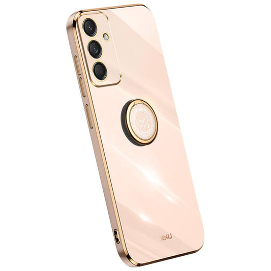 XINLI For Samsung Galaxy M55 5G / C55 5G / F55 5G Case Ring Kickstand TPU Phone Cover - Pink