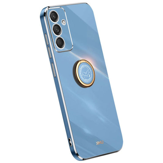 XINLI For Samsung Galaxy M55 5G / C55 5G / F55 5G Case Ring Kickstand TPU Phone Cover - Blue