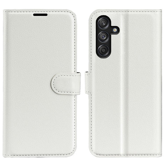 For Samsung Galaxy M55 5G / C55 5G / F55 5G Case Litchi Texture Card Slot Leather Phone Cover with Wallet - White
