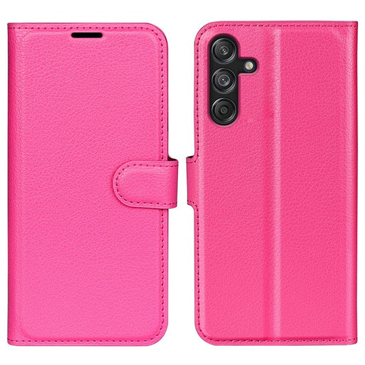 For Samsung Galaxy M55 5G / C55 5G / F55 5G Case Litchi Texture Card Slot Leather Phone Cover with Wallet - Rose