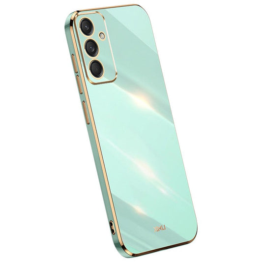 XINLI For Samsung Galaxy M55 5G / C55 5G / F55 5G Case TPU Phone Cover Electroplating Frame - Cyan