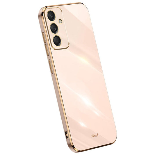 XINLI For Samsung Galaxy M55 5G / C55 5G / F55 5G Case TPU Phone Cover Electroplating Frame - Pink
