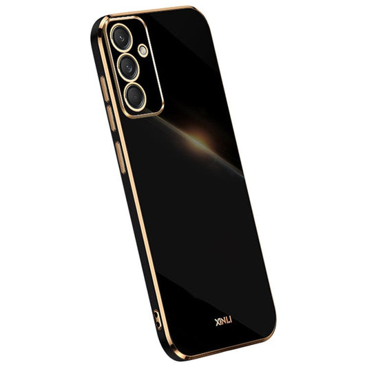 XINLI For Samsung Galaxy M55 5G / C55 5G / F55 5G Case TPU Phone Cover Electroplating Frame - Black