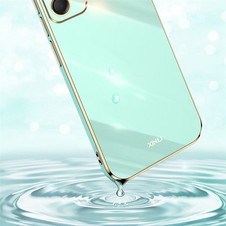 XINLI For Samsung Galaxy M55 5G / C55 5G / F55 5G Case TPU Phone Cover Electroplating Frame - Black