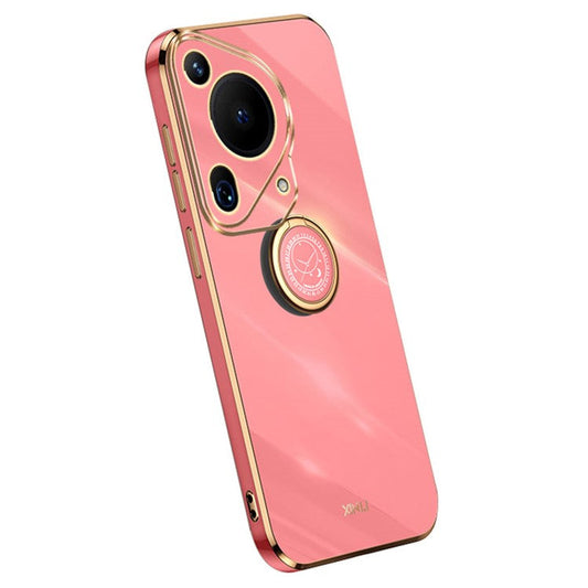 XINLI For Huawei Pura 70 Ultra Case Kickstand Electroplating TPU Phone Cover - Red