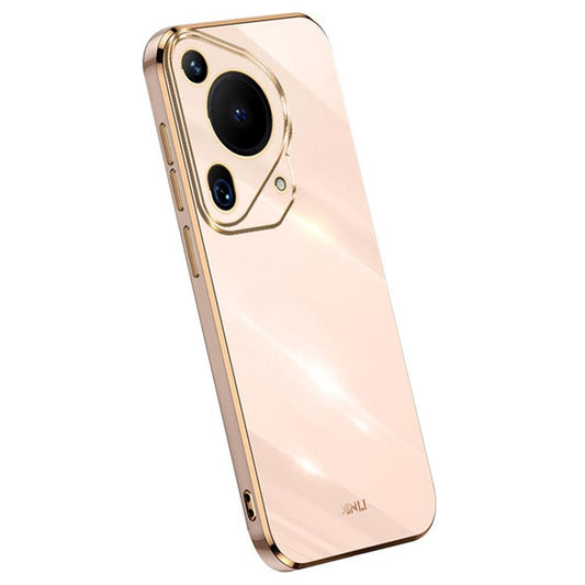 XINLI For Huawei Pura 70 Ultra Case Anti-scratch Electroplating TPU Phone Cover - Pink