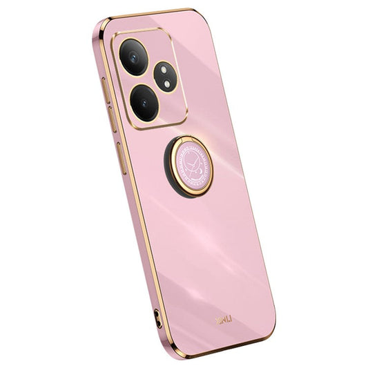 XINLI For Realme GT Neo6 5G Case Soft TPU Kickstand Electroplating Phone Cover - Purple