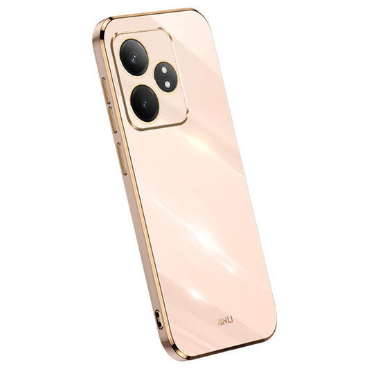 XINLI For Realme GT Neo6 5G Case TPU Phone Cover Precise Cutouts Electroplated Design - Pink