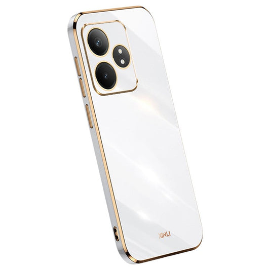 XINLI For Realme GT Neo6 5G Case TPU Phone Cover Precise Cutouts Electroplated Design - White