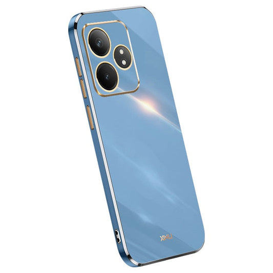XINLI For Realme GT Neo6 5G Case TPU Phone Cover Precise Cutouts Electroplated Design - Blue