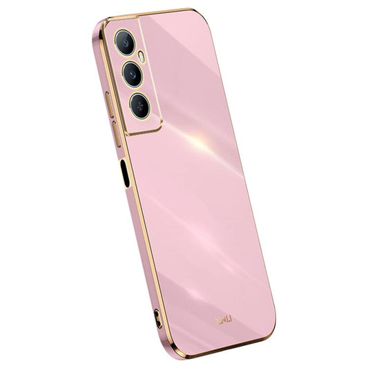 XINLI For Realme C65 4G Case Protective TPU Cell Phone Cover with Electroplating Frame - Purple