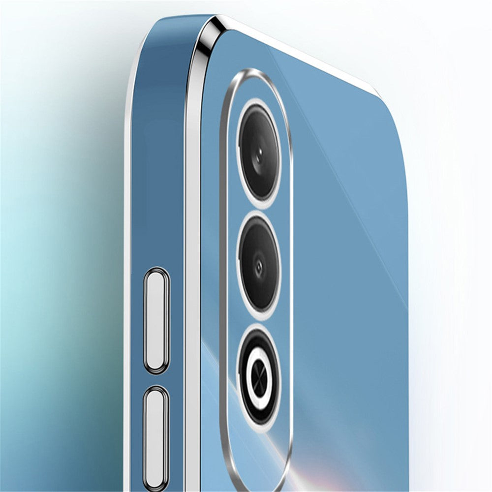 XINLI For Oppo K12 Case Electroplating Edge Shockproof TPU Phone Cover - Cyan