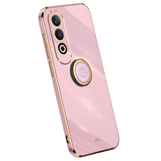 XINLI For Oppo K12 Case TPU Phone Cover Rotatable Ring Holder - Purple