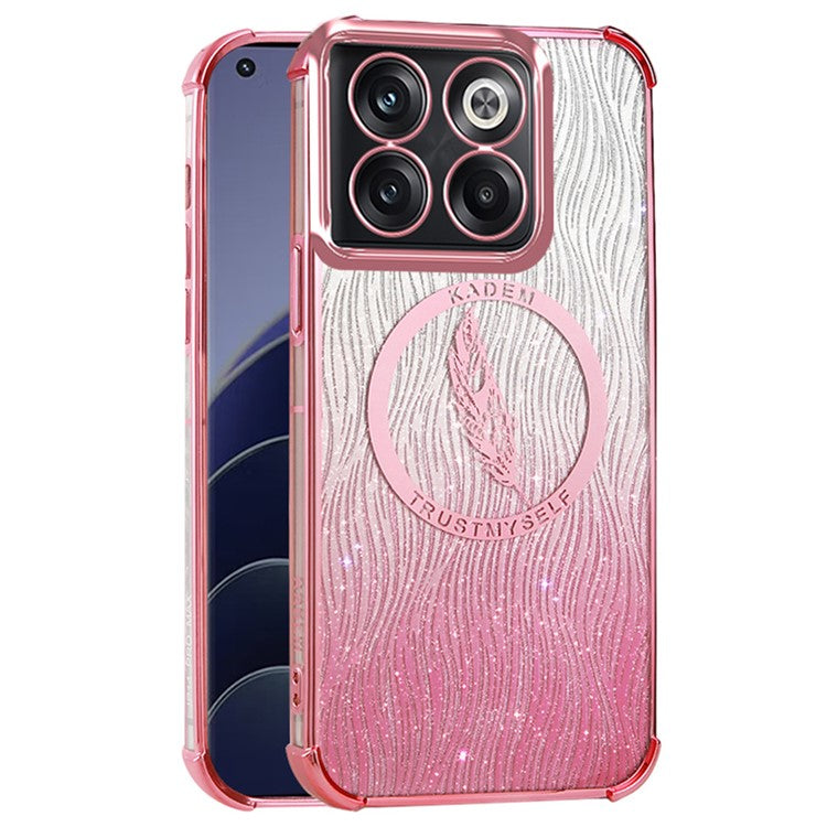 KADEM For OnePlus 10T 5G/Ace Pro 5G Case Glitter Sparkly TPU Phone Cover Corner Airbag Fall Protection - Pink