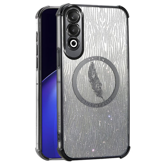 KADEM For OnePlus Nord CE4 5G Case TPU Glitter Phone Cover Four Corner Airbag - Black