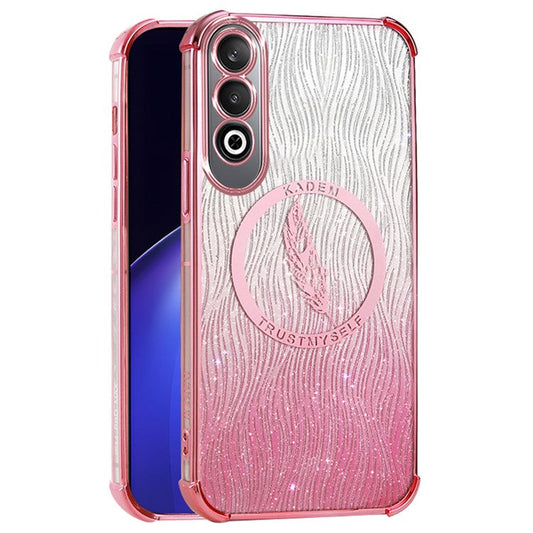KADEM For OnePlus Nord CE4 5G Case TPU Glitter Phone Cover Four Corner Airbag - Pink
