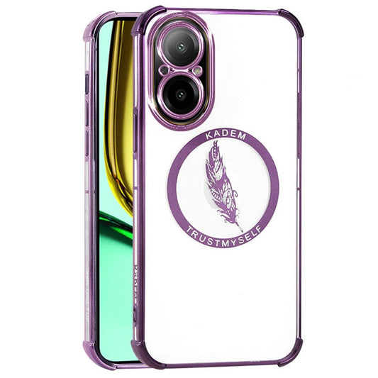 KADEM For Realme C67 4G Case Clear TPU Phone Cover Four Corner Reinforced Protective - Purple