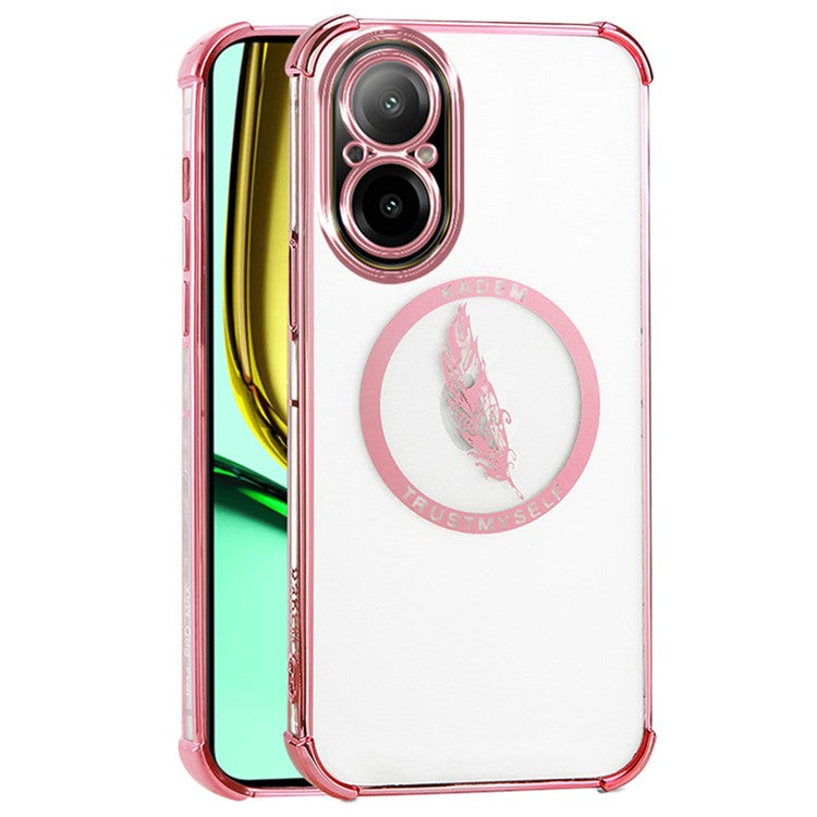 KADEM For Realme C67 4G Case Clear TPU Phone Cover Four Corner Reinforced Protective - Pink