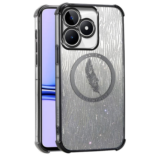 KADEM For Realme C53 (Global) / C53 (India) / C51 / Narzo N53 4G / Note 50 4G Case Glitter TPU Phone Cover - Black