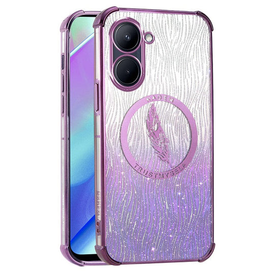 KADEM For Realme C33 4G / C33 2023 4G Case Sparkle Bling TPU Protective Phone Cover - Purple