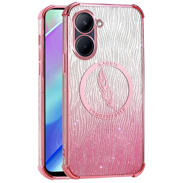 KADEM For Realme C33 4G/C33 2023 4G Case Sparkle Bling TPU Protective Phone Cover - Pink