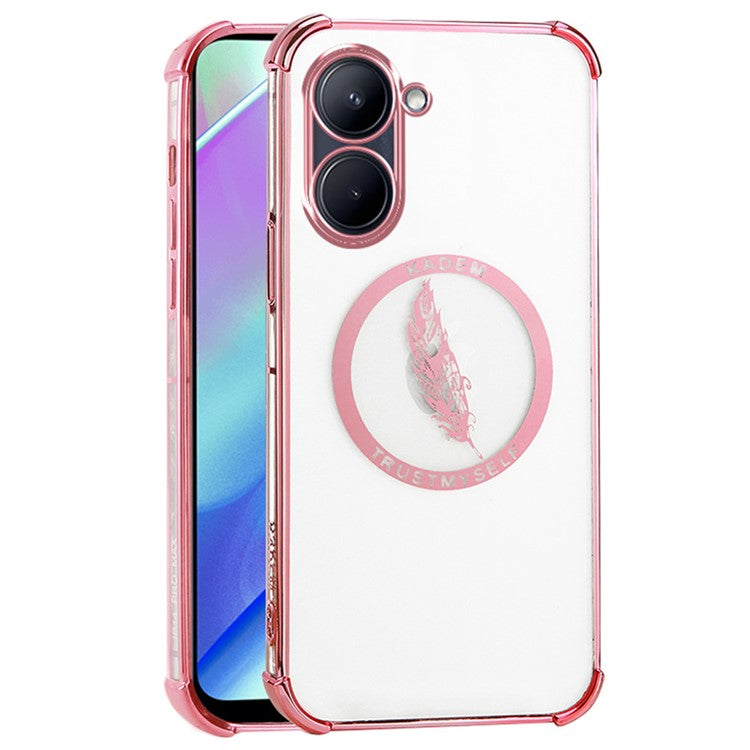KADEM For Realme C33 4G / C33 2023 4G Case Transparent Back TPU Phone Cover - Pink