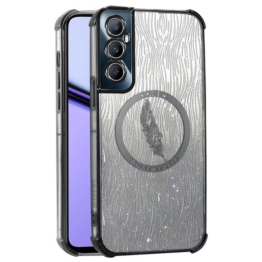 KADEM For Realme C65 4G Case Glittery Soft TPU Slim Phone Cover - Black