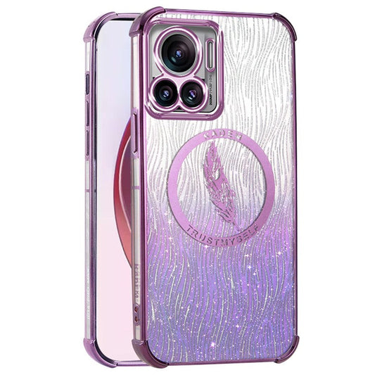 KADEM For Motorola Edge 30 Ultra 5G / Moto X30 Pro 5G Case Soft TPU Electroplating Sparkly Phone Cover - Purple