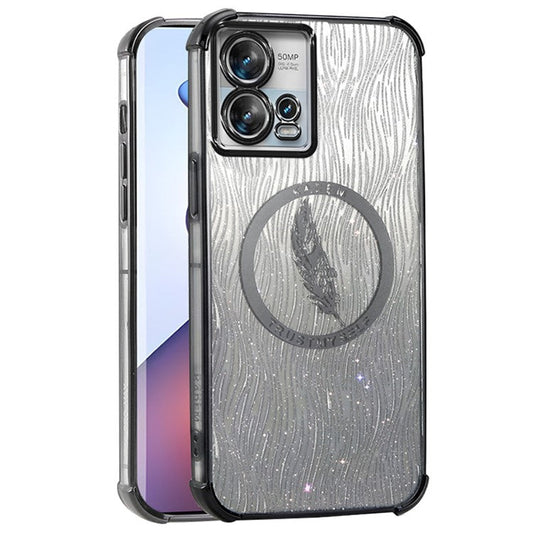 KADEM For Motorola Edge 30 Fusion 5G / Moto S30 Pro 5G Case Soft TPU Shiny Phone Cover Electroplating - Black