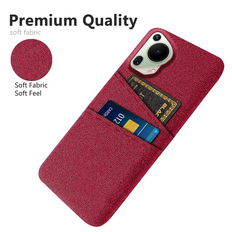 For Huawei Pura 70 Ultra Case Hard PC Phone Cover with Dual Card Slots - Red