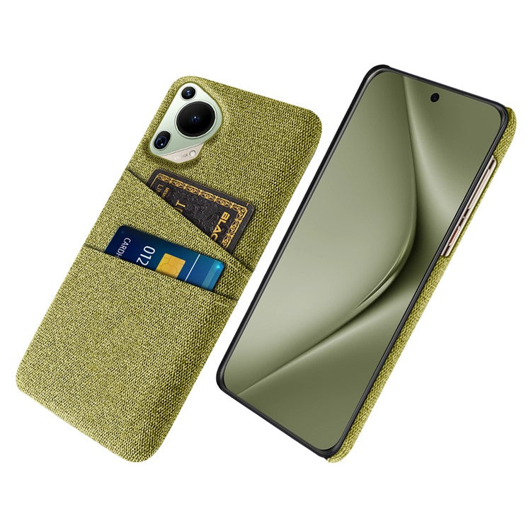 For Huawei Pura 70 Ultra Case Hard PC Phone Cover with Dual Card Slots - Yellow