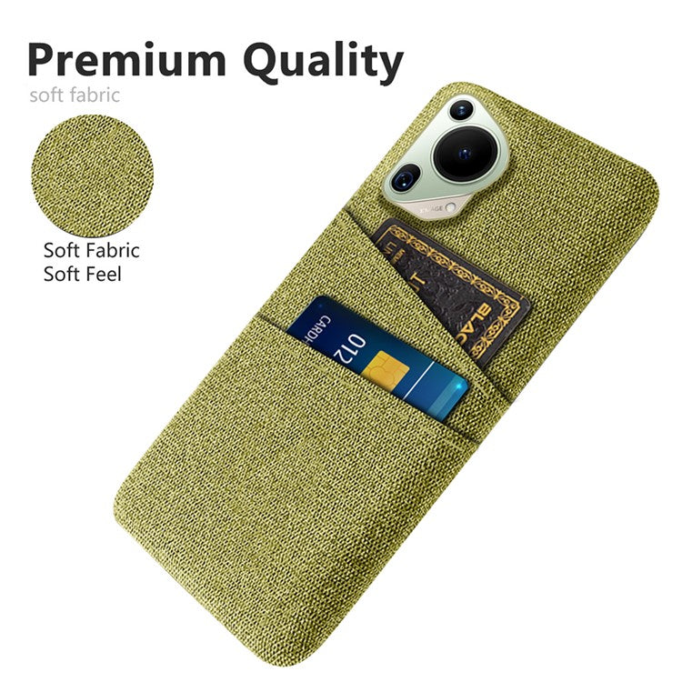 For Huawei Pura 70 Ultra Case Hard PC Phone Cover with Dual Card Slots - Yellow