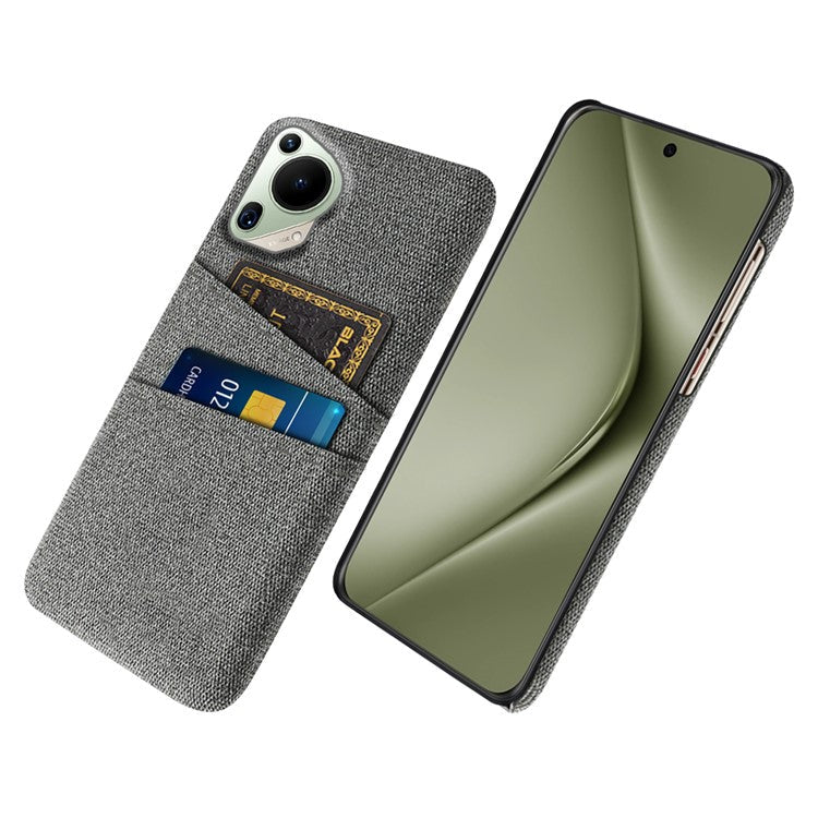For Huawei Pura 70 Ultra Case Hard PC Phone Cover with Dual Card Slots - Grey