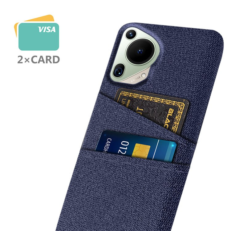 For Huawei Pura 70 Ultra Case Hard PC Phone Cover with Dual Card Slots - Blue