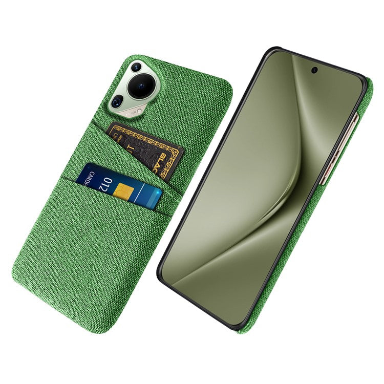 For Huawei Pura 70 Ultra Case Hard PC Phone Cover with Dual Card Slots - Green