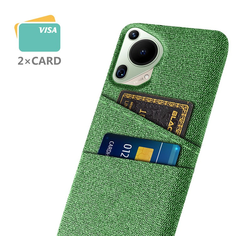 For Huawei Pura 70 Ultra Case Hard PC Phone Cover with Dual Card Slots - Green