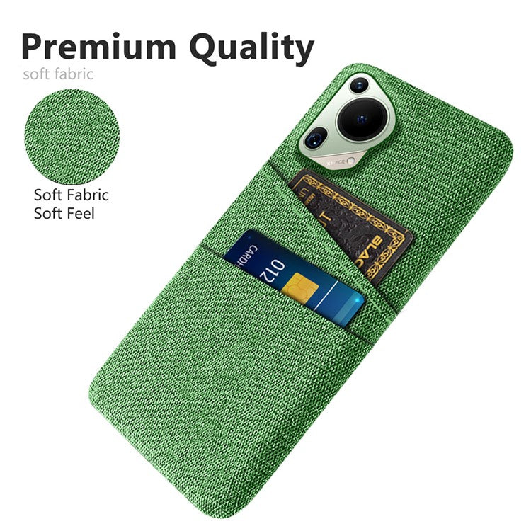 For Huawei Pura 70 Ultra Case Hard PC Phone Cover with Dual Card Slots - Green